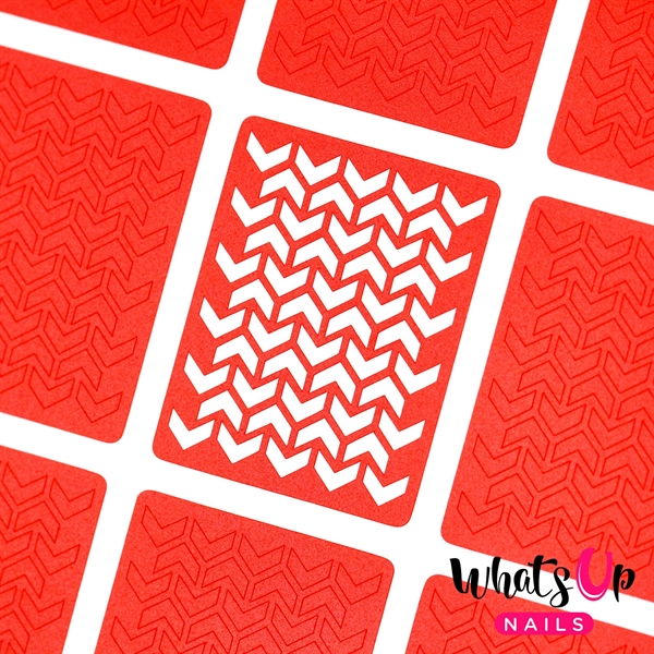 V-Pattern Stencils, 2 ark, (24 stk) Whats Up Nails