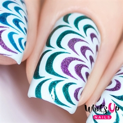 Water Marble Stencils, 2 ark, (30 stk) Whats Up Nails