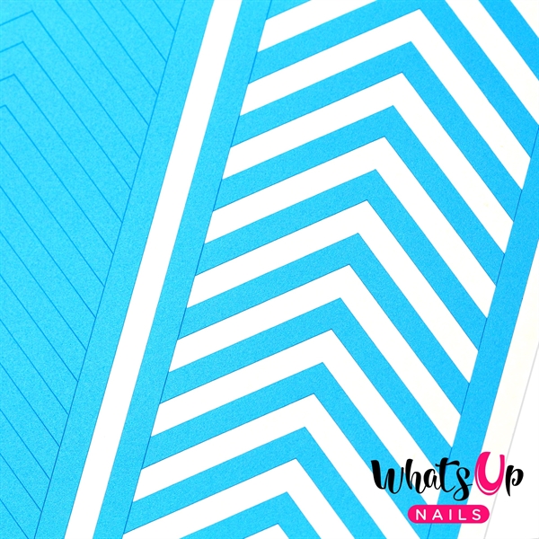 Wide Chevron Tape, 2 ark, (128 stk) Whats Up Nails