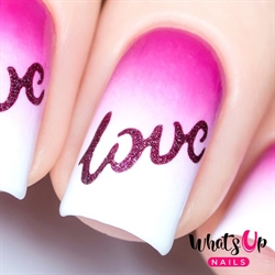 Written with Love Stencils, 2 ark, (40 stk) Whats Up Nails