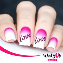 Written with Love Stencils, 2 ark, (40 stk) Whats Up Nails