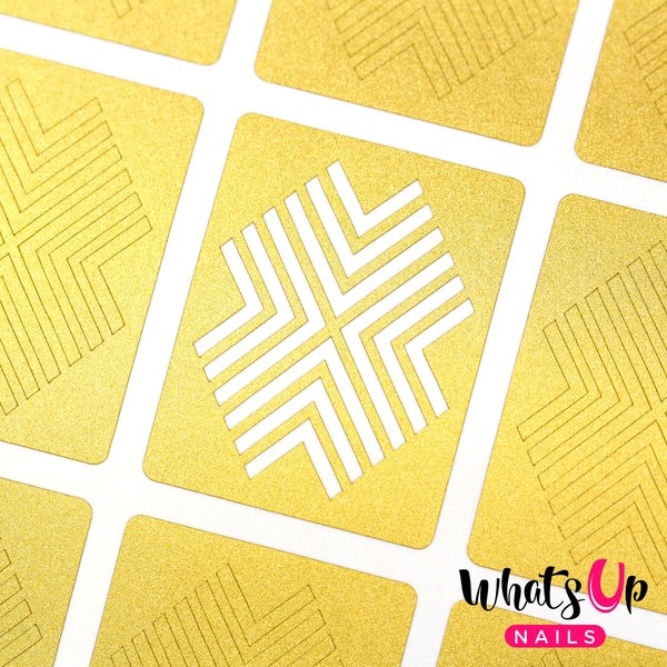 X-pattern Stencils, 2 ark, (24 stk) Whats Up Nails